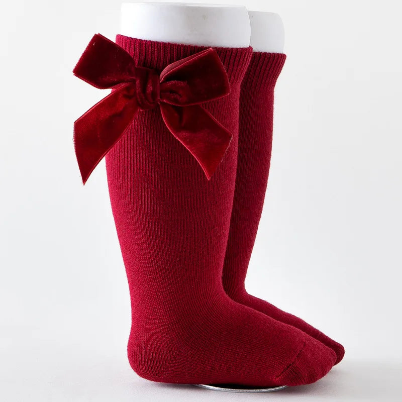 Bow Knee High Socks for Baby Girls