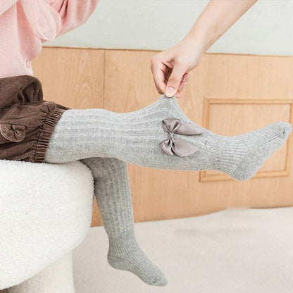 Tights Cute Bowknot Cotton Pantyhose For Girls