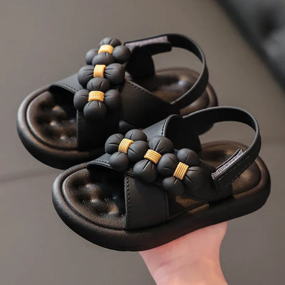 Princess Flower Platform Sandals: Stylish and Comfortable Pink Flats for Girls