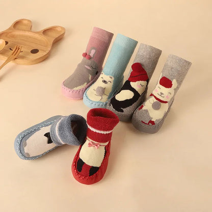 Cute Cartoon Animal Floor Socks: Winter Anti-Slip Sole for BaBy