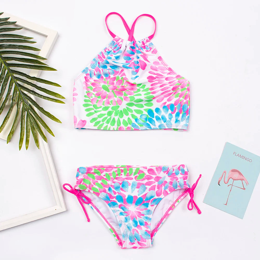 Colorful Kids Bikini Set - Summer Swimwear