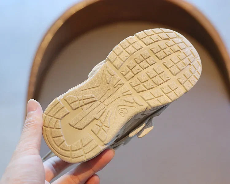 Kids Plush Sneakers: Waterproof and Comfortable Sports Shoes