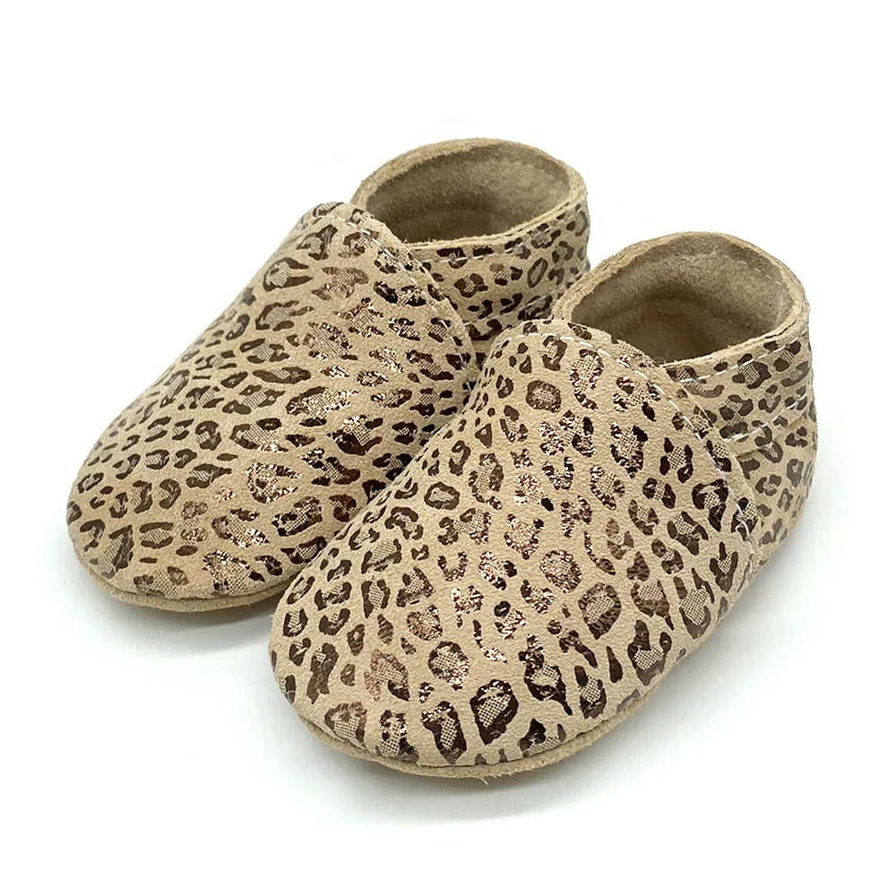 Soft Leather Newborn Booties for Babies