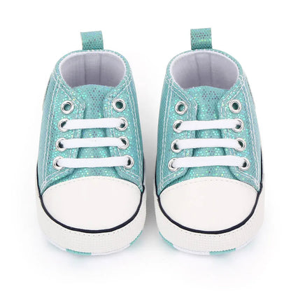 Baby Sequined Canvas Shoes - Stylish Casual First Walking Shoes