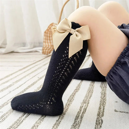 Kids Knee High Socks with Bow (Newborn-7 Years)