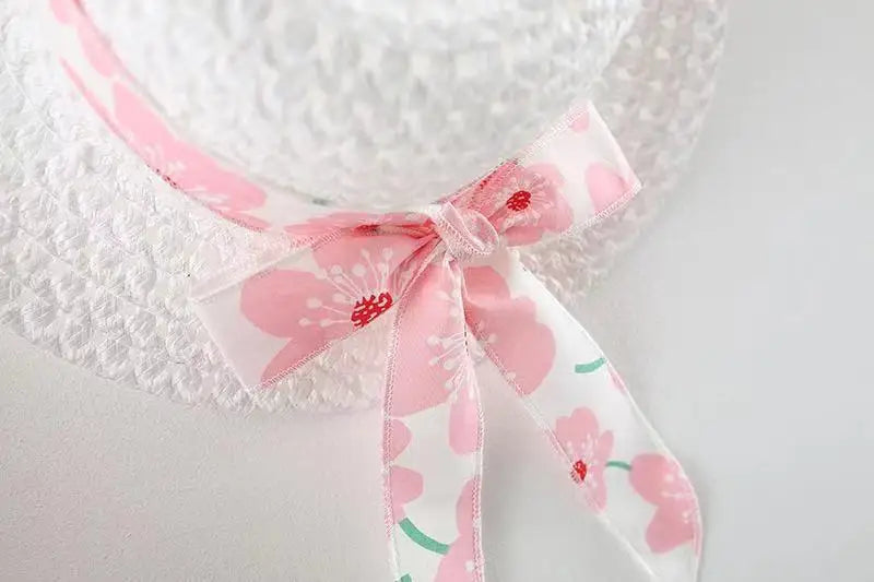 Sweet Summer Bow Floral Dress Set for Girls (3months-3 years)