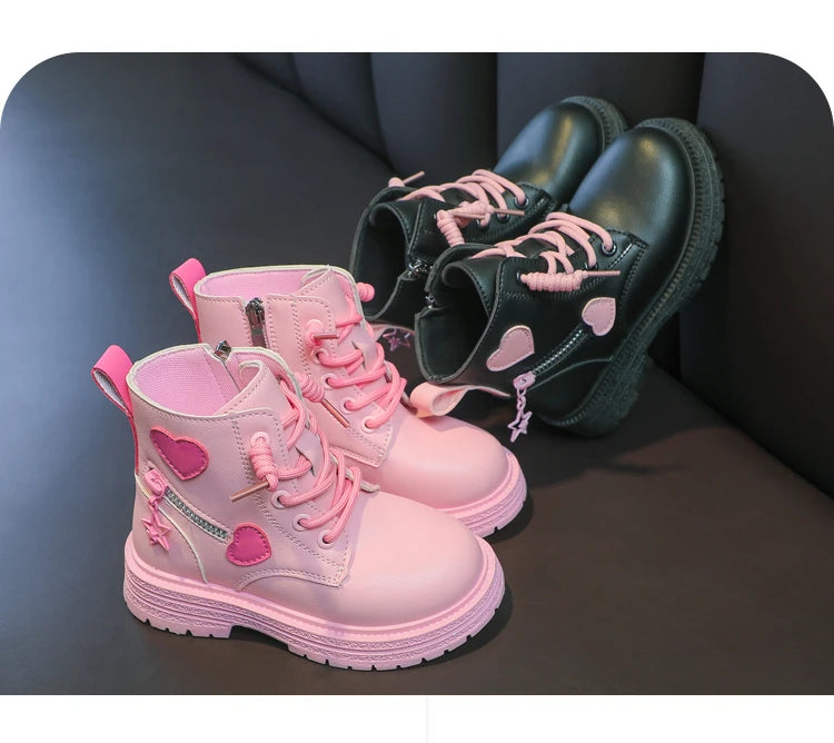 Chic Pink Rubber Boots for Fashionable Little Princesses