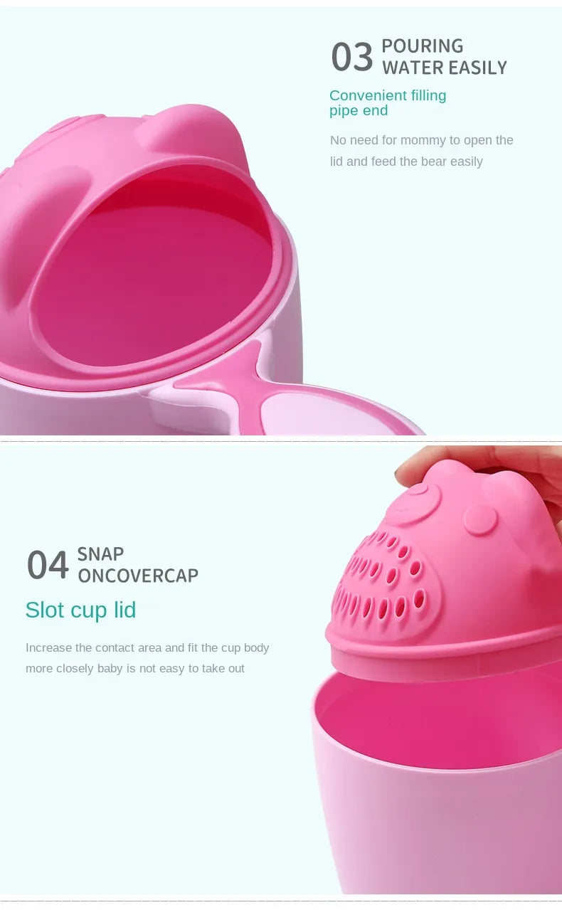Bear-Shaped Bath Cup for Baby