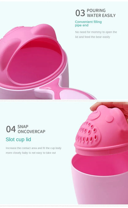 Bear-Shaped Bath Cup for Baby
