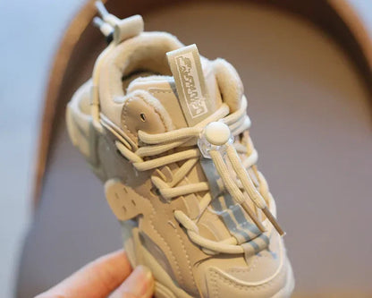 Kids Plush Sneakers: Waterproof and Comfortable Sports Shoes