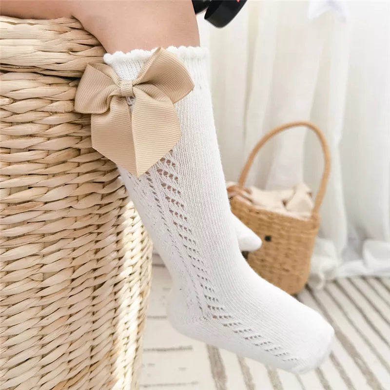 Kids Knee High Socks with Bow (Newborn-7 Years)