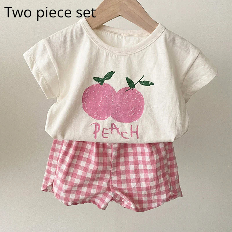 Cotton Sleeveless Baby Pajama Sets: Cartoon Homewear for Summer
