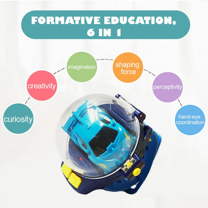 Kids Mini Watch Remote Control Car - USB Charging, Birthday Gift