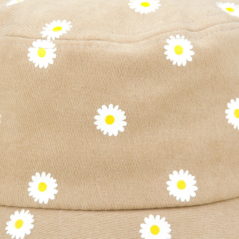 Summer Daisy Pattern Bucket Hat: Cute Flower Sun Hat for Kids