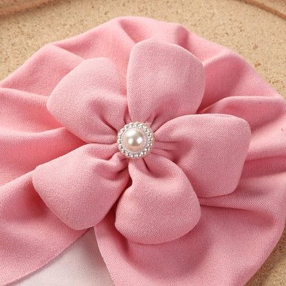 Pearl Turban Baby Hat: Elegant Headwear for Newborns
