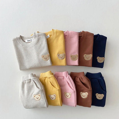 Fashion Toddler Bear Sweatshirt Set