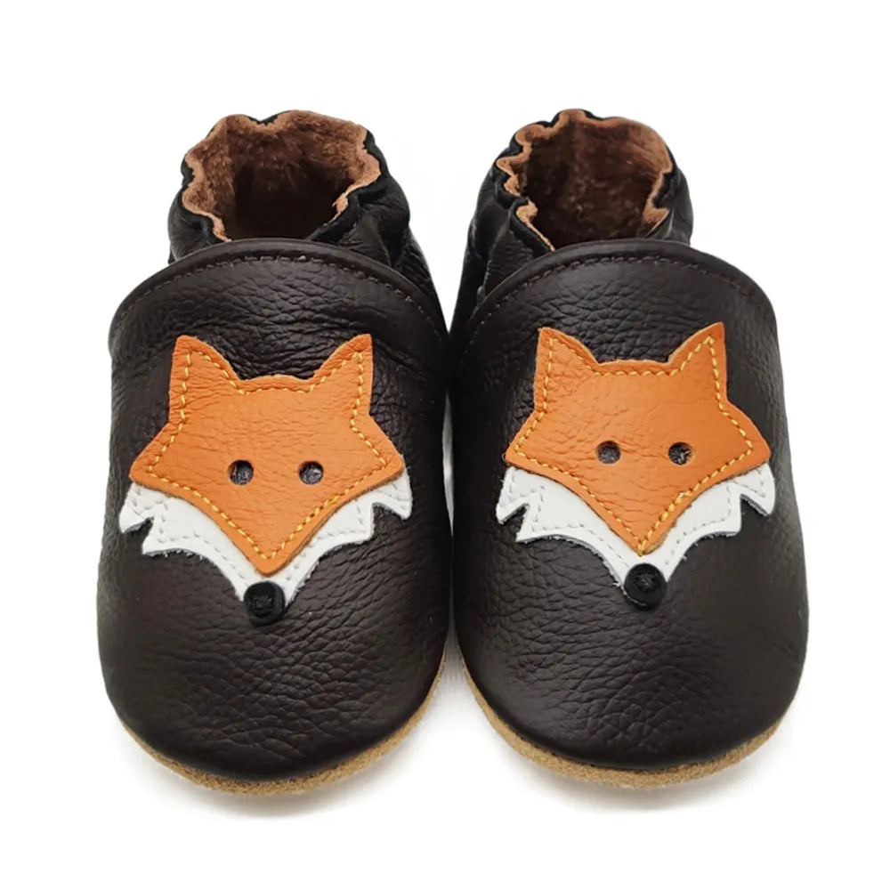 Cow Leather Baby Booties - Soft Soles, Non-Slip Infant Shoes