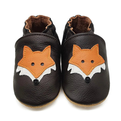 Cow Leather Baby Booties - Soft Soles, Non-Slip Infant Shoes