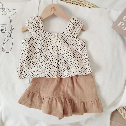 Cotton Sleeveless Baby Girls' Summer Sets: Cute 2-Piece Outfits