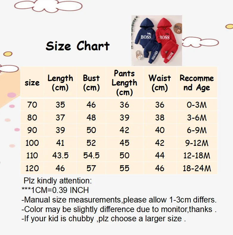 Newborn Boy 2PCS Set: Hoodie Jumpsuit + Pants