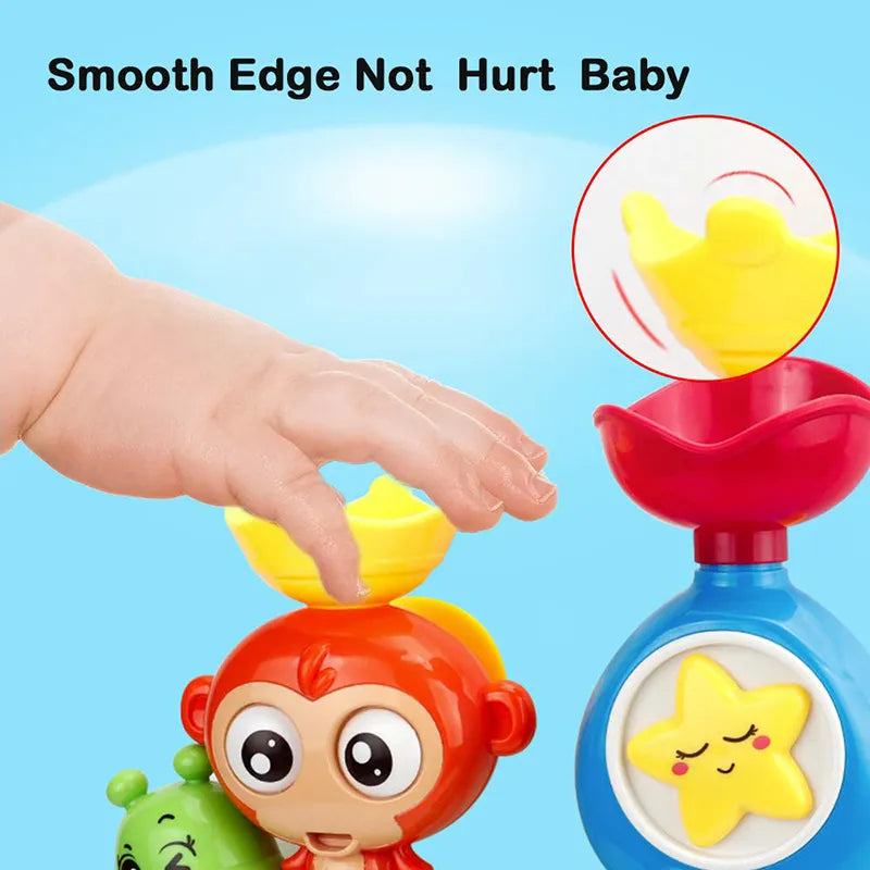 Bath Toy with Wall Suction Cup Track for Kids