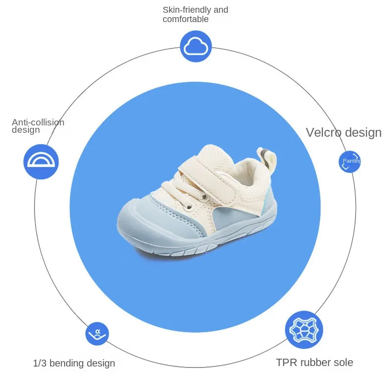 Soft Sole Baby Sneakers: Anti-Skid and Breathable