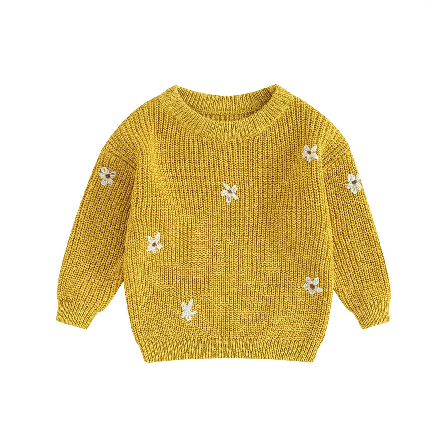 Cute Flower Knit Sweater - Cozy Knitwear for Newborns