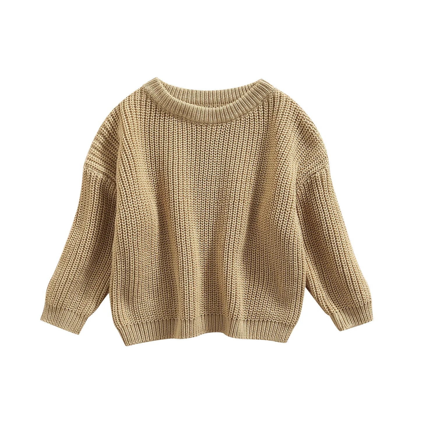 Autumn Long-Sleeved Knitted Sweater for Babies
