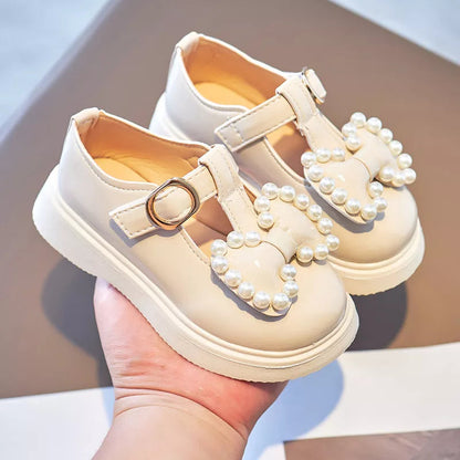 Girls Princess Flats with Bow-knot & Pearls