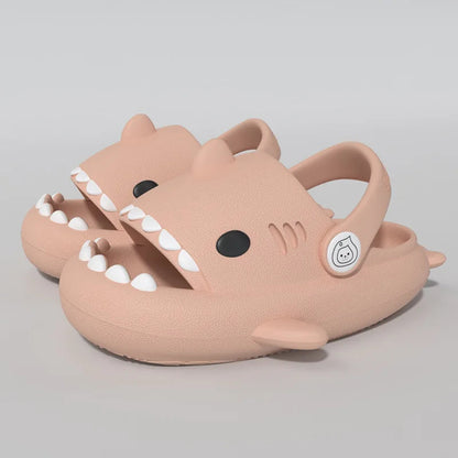 Shark Cartoon Sandals: Summer Kids' Non-slip Soft Sole Slippers