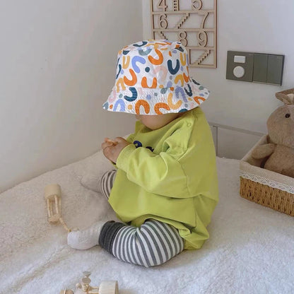 Double-Sided Kids Bucket Hat: Cute and Versatile Sun Protection