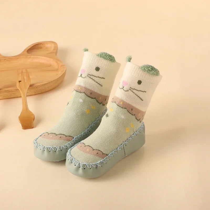 Cute Cartoon Animal Floor Socks: Winter Anti-Slip Sole for BaBy