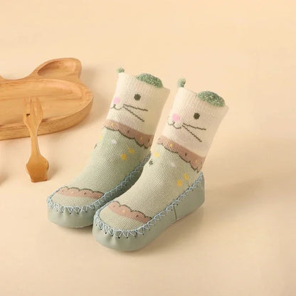 Cute Cartoon Animal Floor Socks: Winter Anti-Slip Sole for BaBy