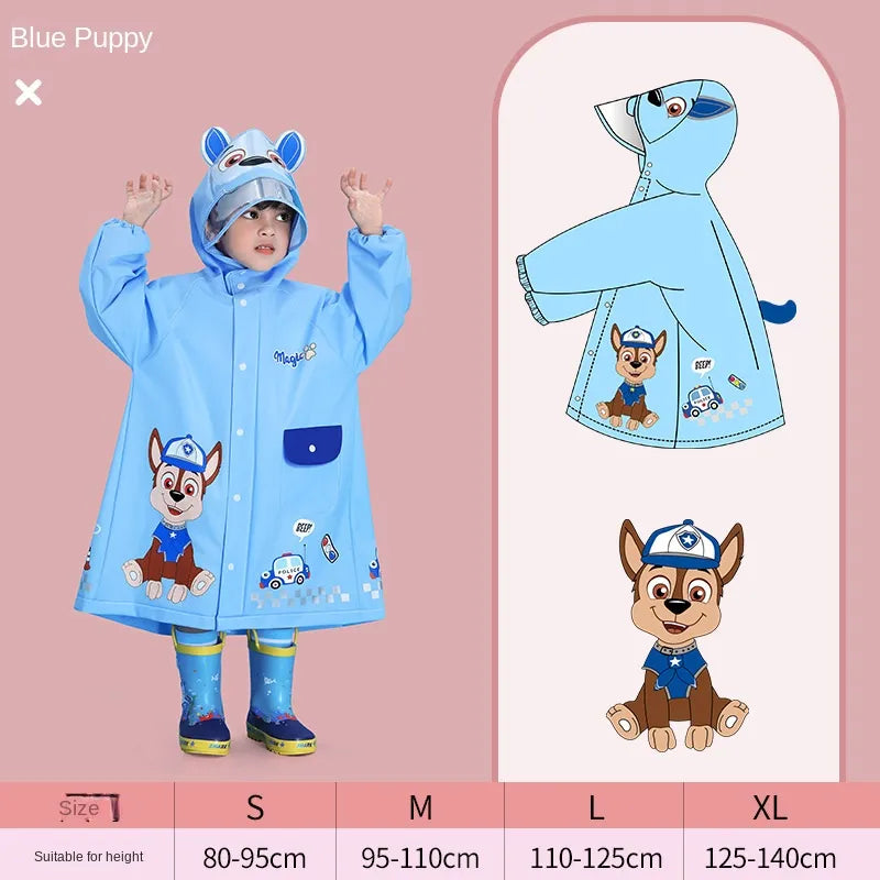 Cartoon Raincoat with Storage Bag