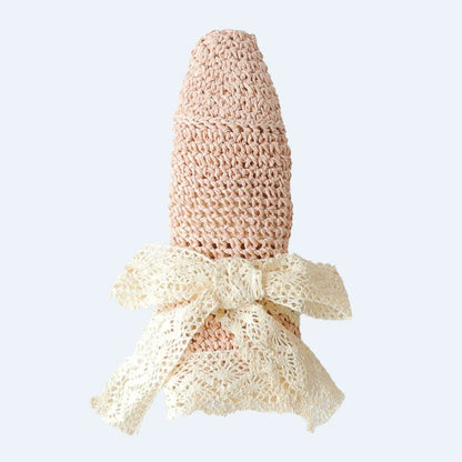 Summer Princess Lace Straw Sun Hat for Girls 2-5Y