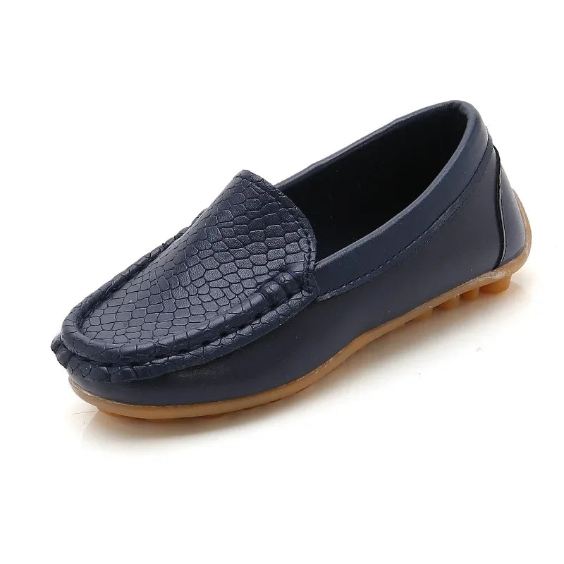 Kids' PU Leather Slip-On Moccasin Loafers