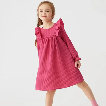 Girls' Ruffles Princess Dress: Spring/Fall Casual Party Wear