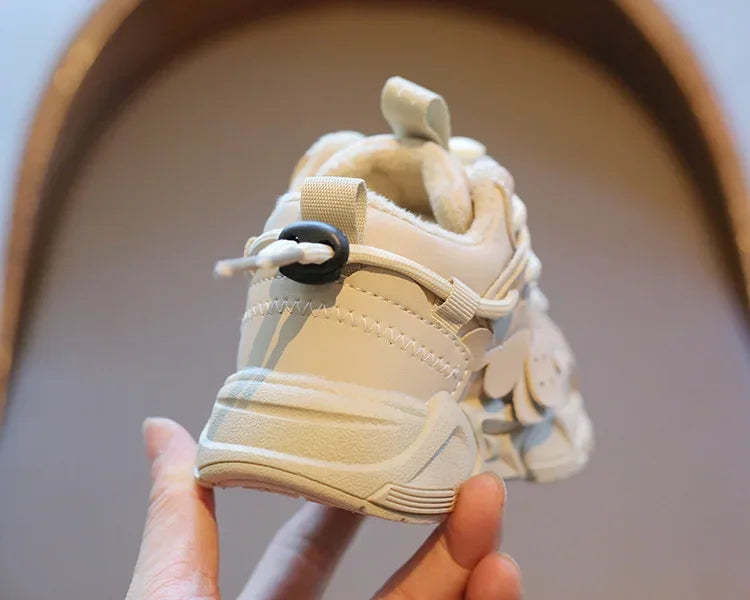 Kids Plush Sneakers: Waterproof and Comfortable Sports Shoes