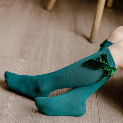 Bow Knee High Socks for Baby Girls