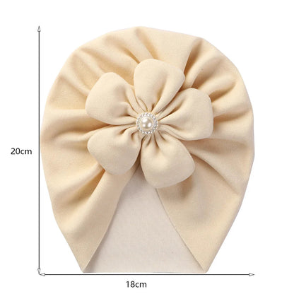 Pearl Turban Baby Hat: Elegant Headwear for Newborns