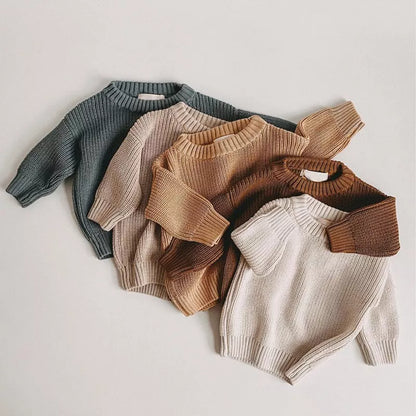 Knitted Loose Sweater for Baby in Autumn/Winter
