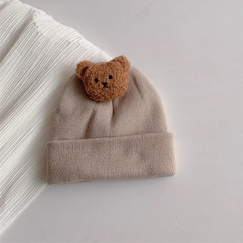 Cute Bear Knitted Baby Hat: Warm and Cozy Beanie