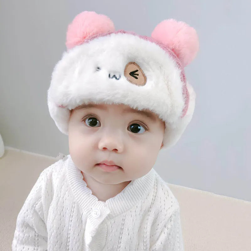 Cute Plush Baby Hat - Autumn/Winter Warmth