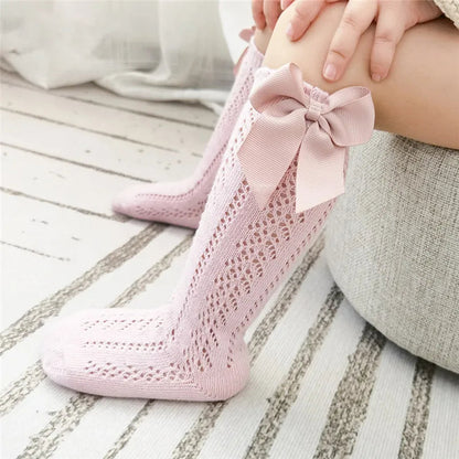 Kids Knee High Socks with Bow (Newborn-7 Years)