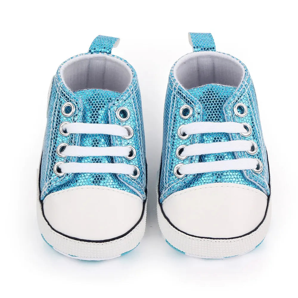 Baby Sequined Canvas Shoes - Stylish Casual First Walking Shoes
