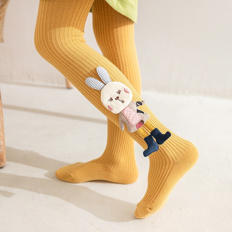 Pantyhose of Knitted Cartoon Rabbit Kids Girls Tight