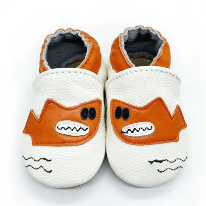 Cow Leather Baby Booties - Soft Soles, Non-Slip Infant Shoes