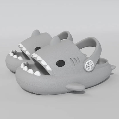 Shark Cartoon Sandals: Summer Kids' Non-slip Soft Sole Slippers