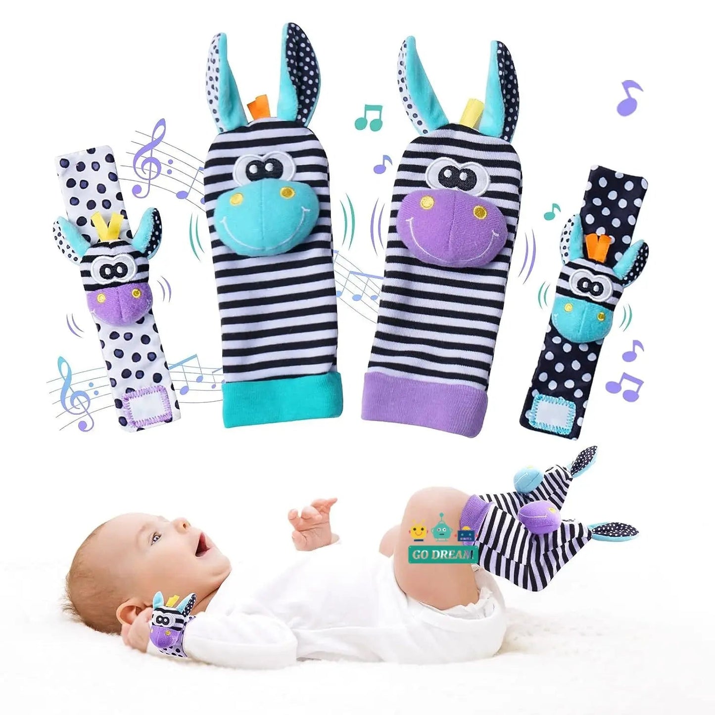 Infant Wrist Rattle Socks: Early Educational Sensory Toy