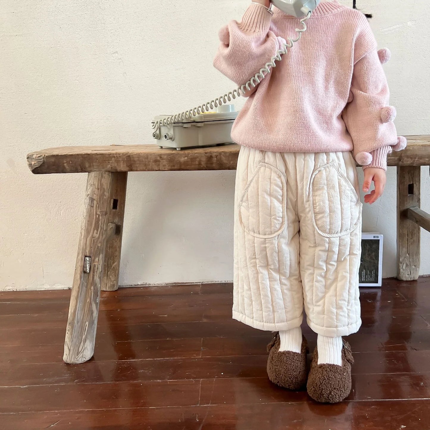 Elastic Waist Cotton Harem Pants - Kid's Spring/Autumn Trousers